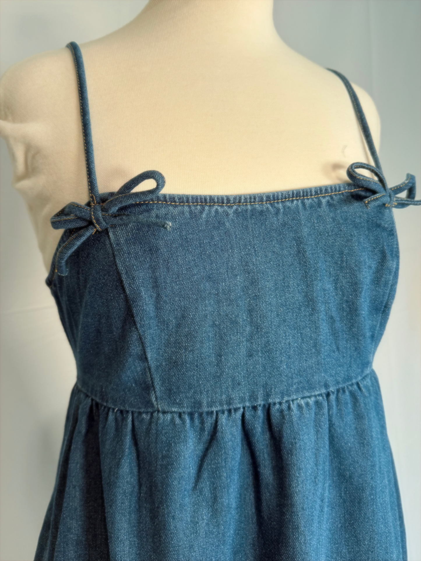 Denim Bow Dress